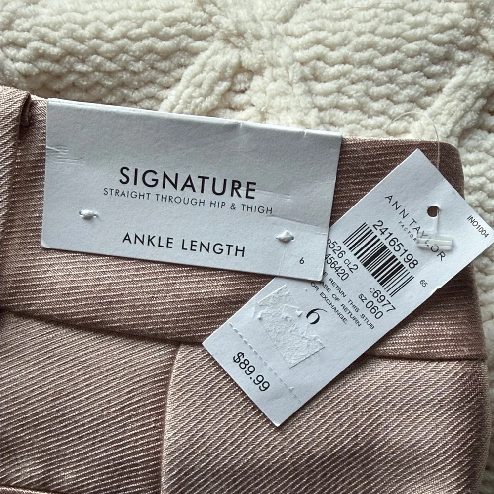 NWT Ann Taylor Signature Rose Gold Ankle Pants | Women’s Size 6 | New - Picture 10 of 10